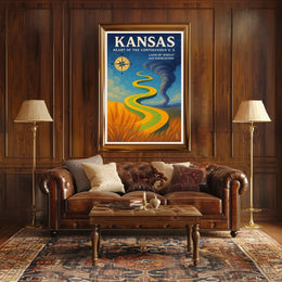 Kansas Heart of the Contiguous U.S Poster