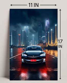 Electric Elegance In The City Poster