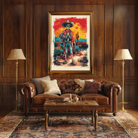 Desert Wanderer Skeleton Poster PosterGoat