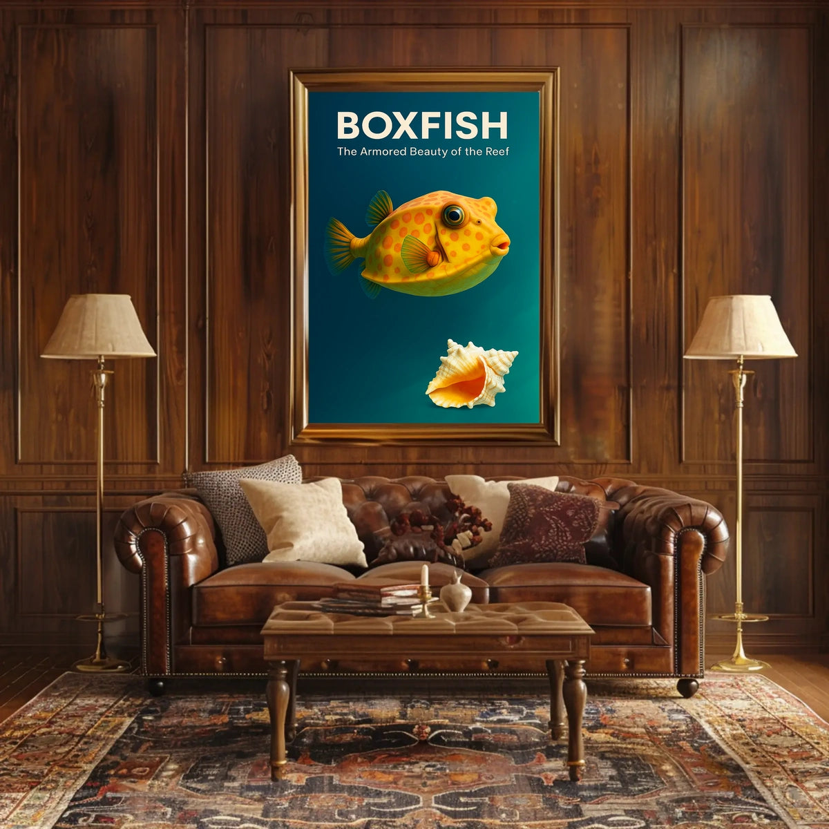 Boxfish The Armored Beauty of the Reef Poster