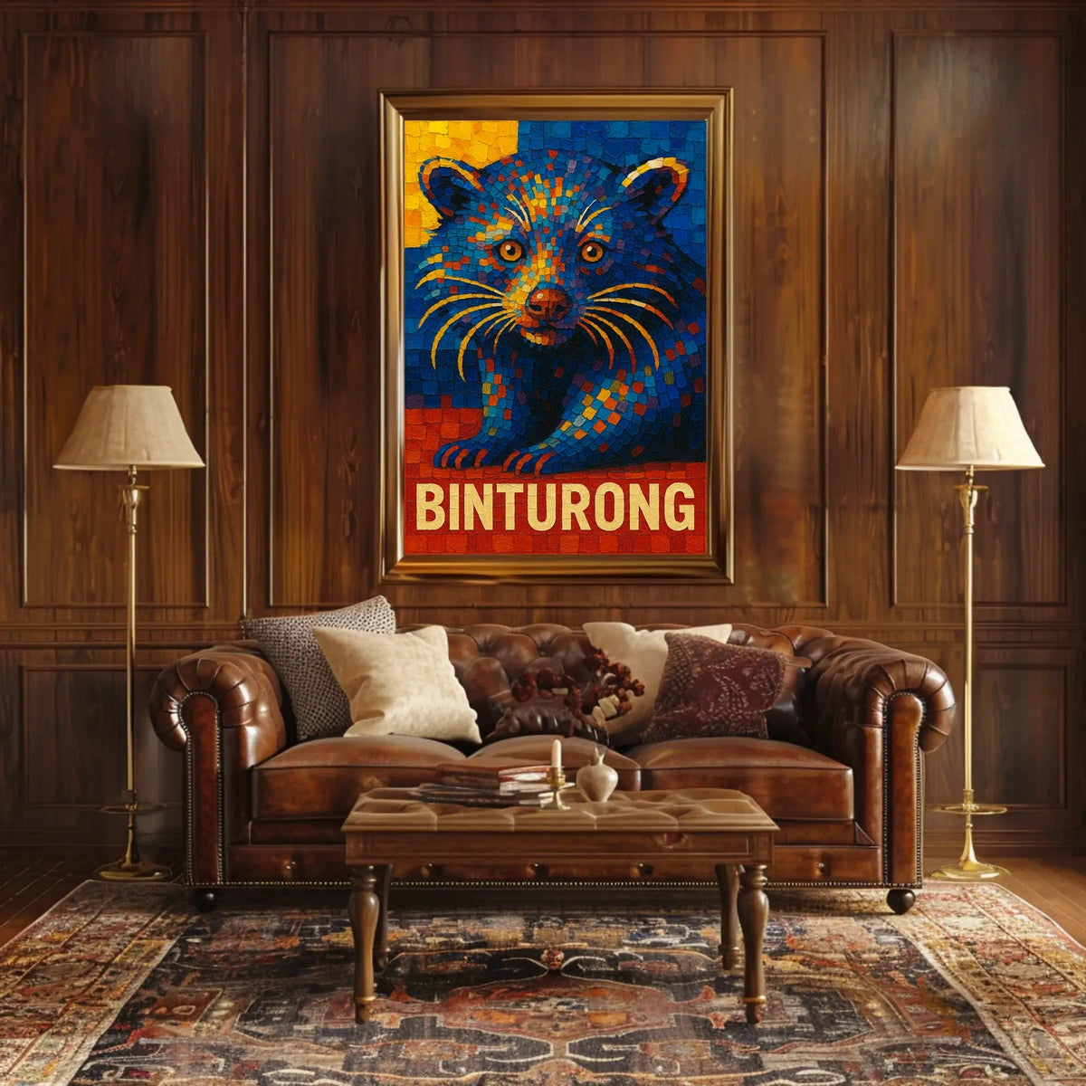 Binturong Mosaic Art Poster