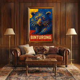Binturong Mosaic Art Poster