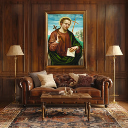 Saintly Portrait with Cross Poster