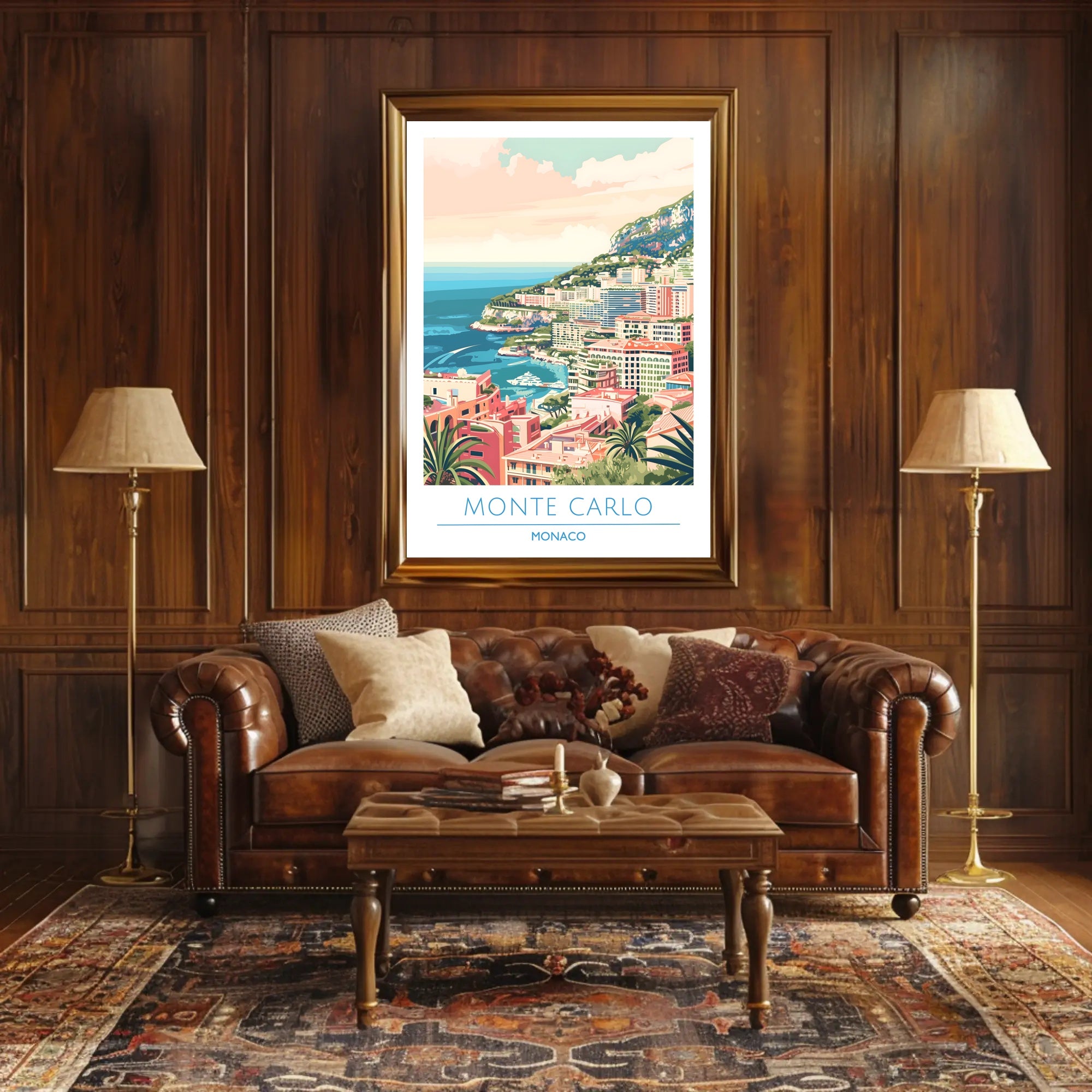 Monte Carlo Coastal Elegance Travel Poster
