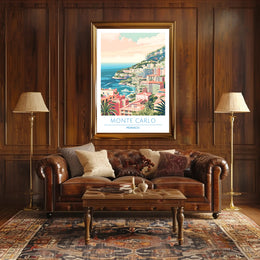 Monte Carlo Coastal Elegance Travel Poster