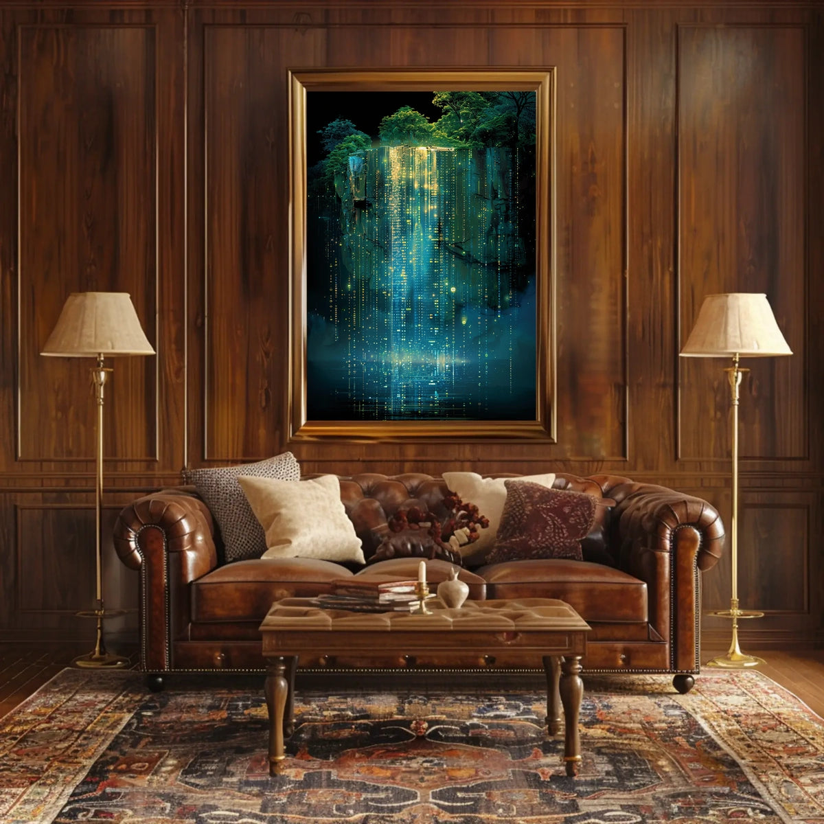 Digital Waterfall Poster