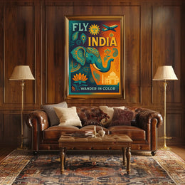 Fly India Wander In Color Poster
