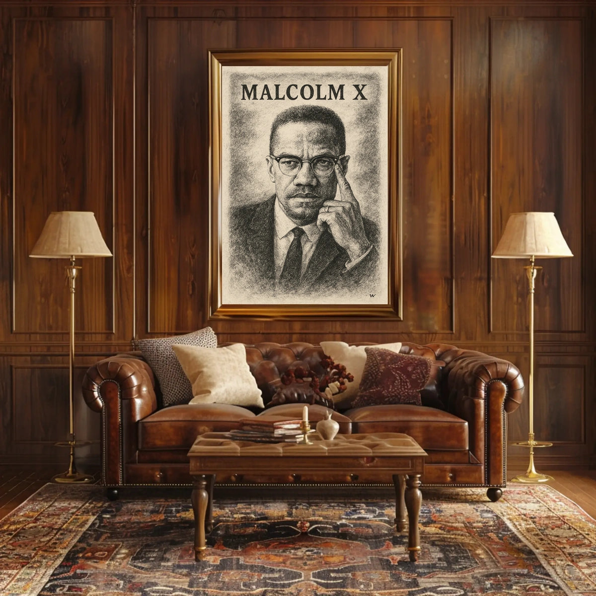 Malcolm X Portrait Poster