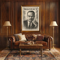 Malcolm X Portrait Poster
