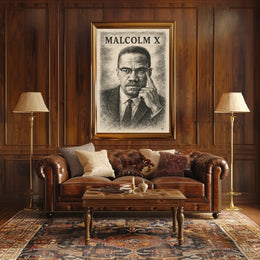 Malcolm X Portrait Poster