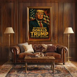 Trump Resolute Dawn Cinematic Patriot Poster