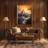 Majestic Mountain Sunrise Poster