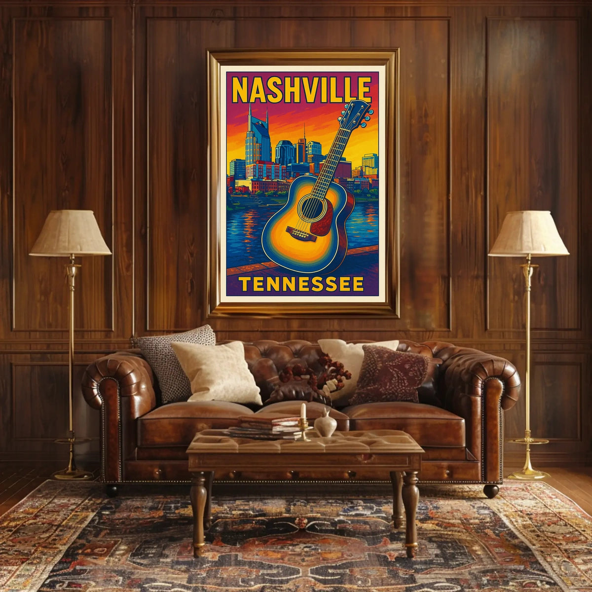 Nashville, Tennessee Music City Vibes Poster