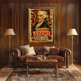 John Adams 2nd President of the United States Layered paper Collage Poster