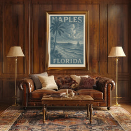 Naples Florida Poster Wall Art Beach Vibes Seaside Decor