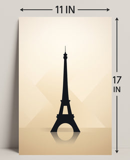 Eiffel Tower Silhouette Poster