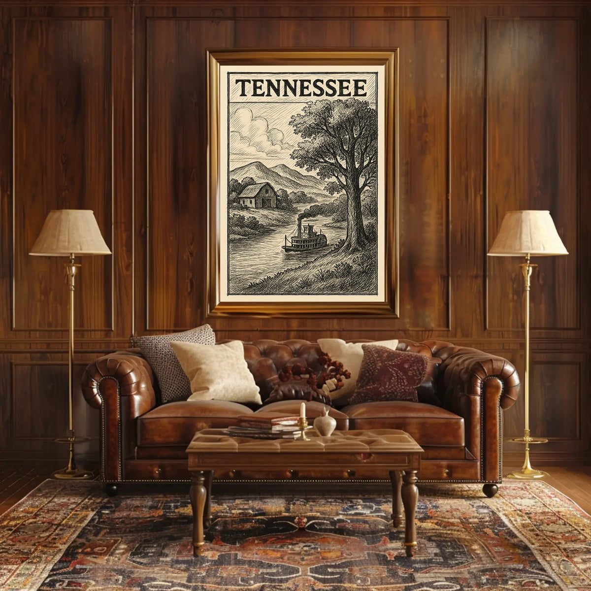 Tennessee Landscape Illustration Poster