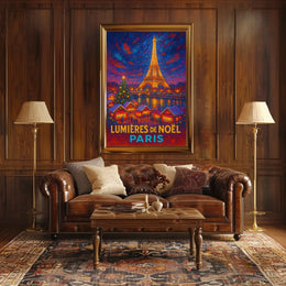 Lumières De Noël In Paris Poster