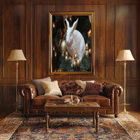 Festive Rabbit Sculpture Poster