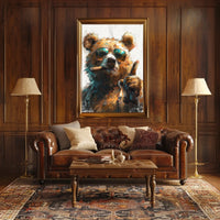Cool Bear With Attitude Poster