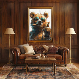 Cool Bear With Attitude Poster