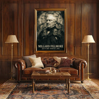 Millard Fillmore 13th President of the United States Double Exposure Poster