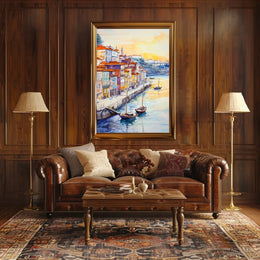 Portugal Porto Ribeira Riverside Poster