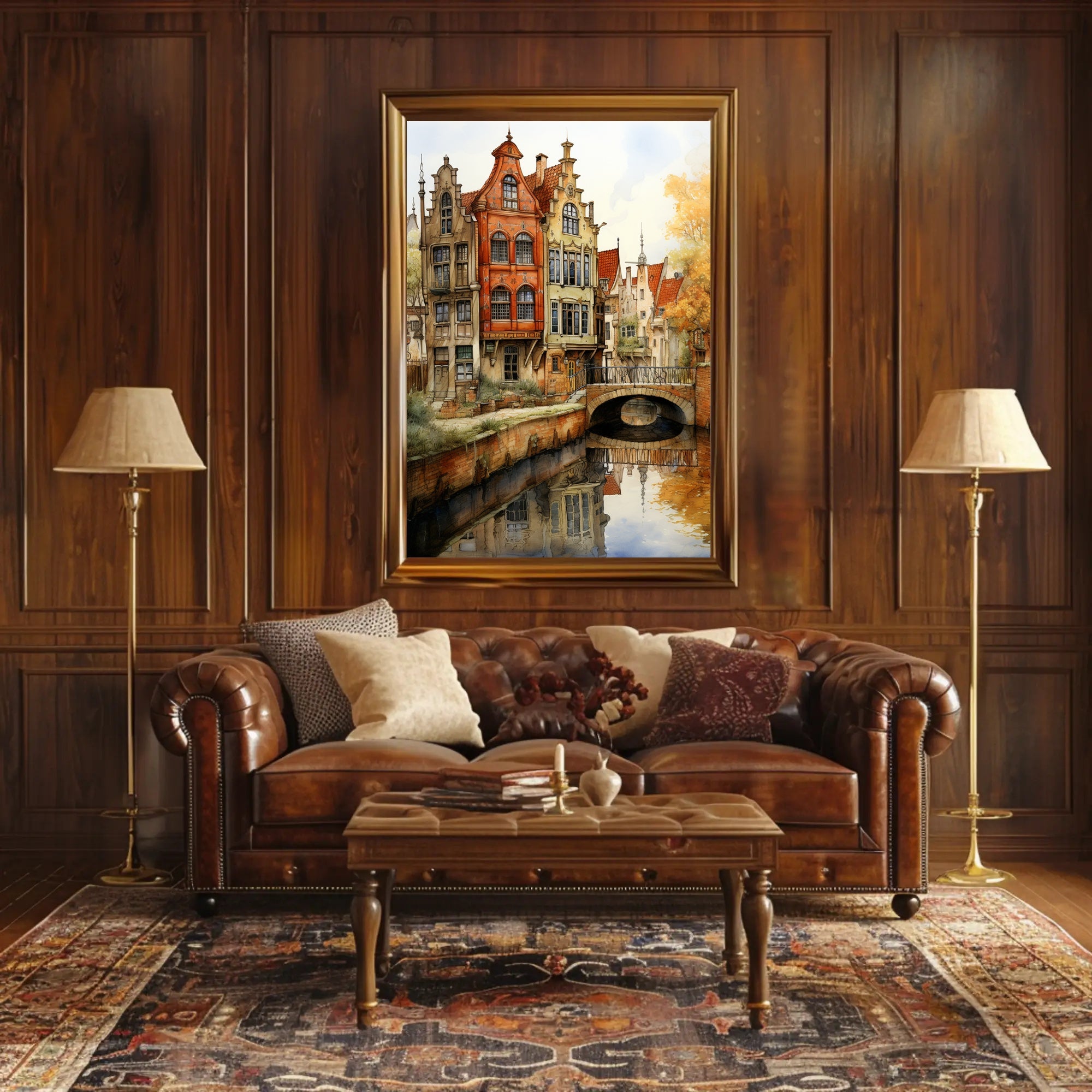 Charming Canal Houses Poster