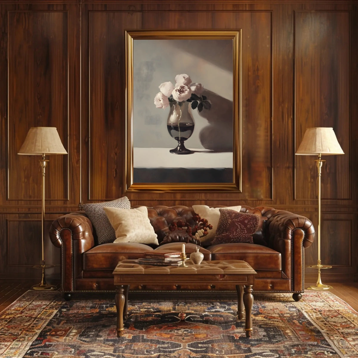 Elegant Floral Still Life Poster