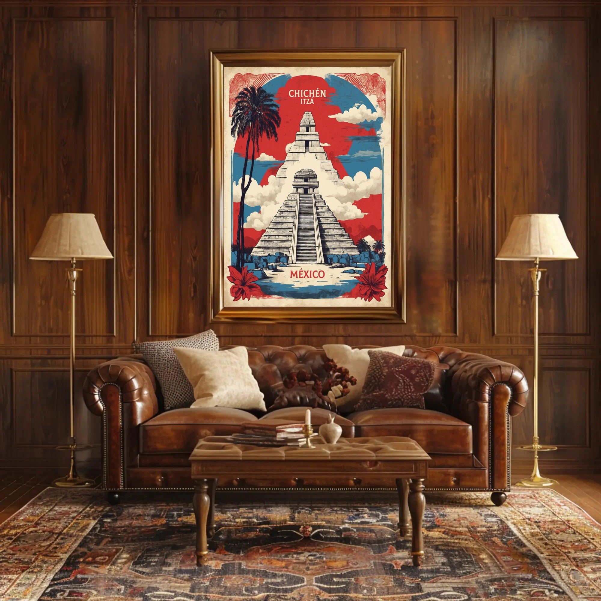 Chichén Itzá Adventure Vintage Travel Poster
