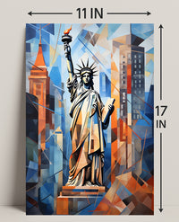 Statue Of Liberty Abstract Tribute Poster