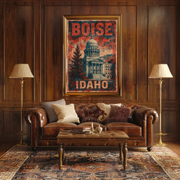 Boise Vintage Capitol Wanderlust Poster