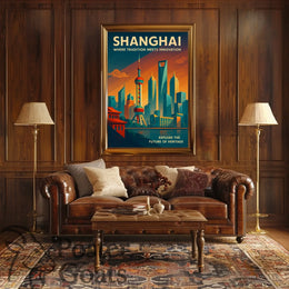 Shanghai: Tradition Meets Innovation Urban or Cityscape Poster