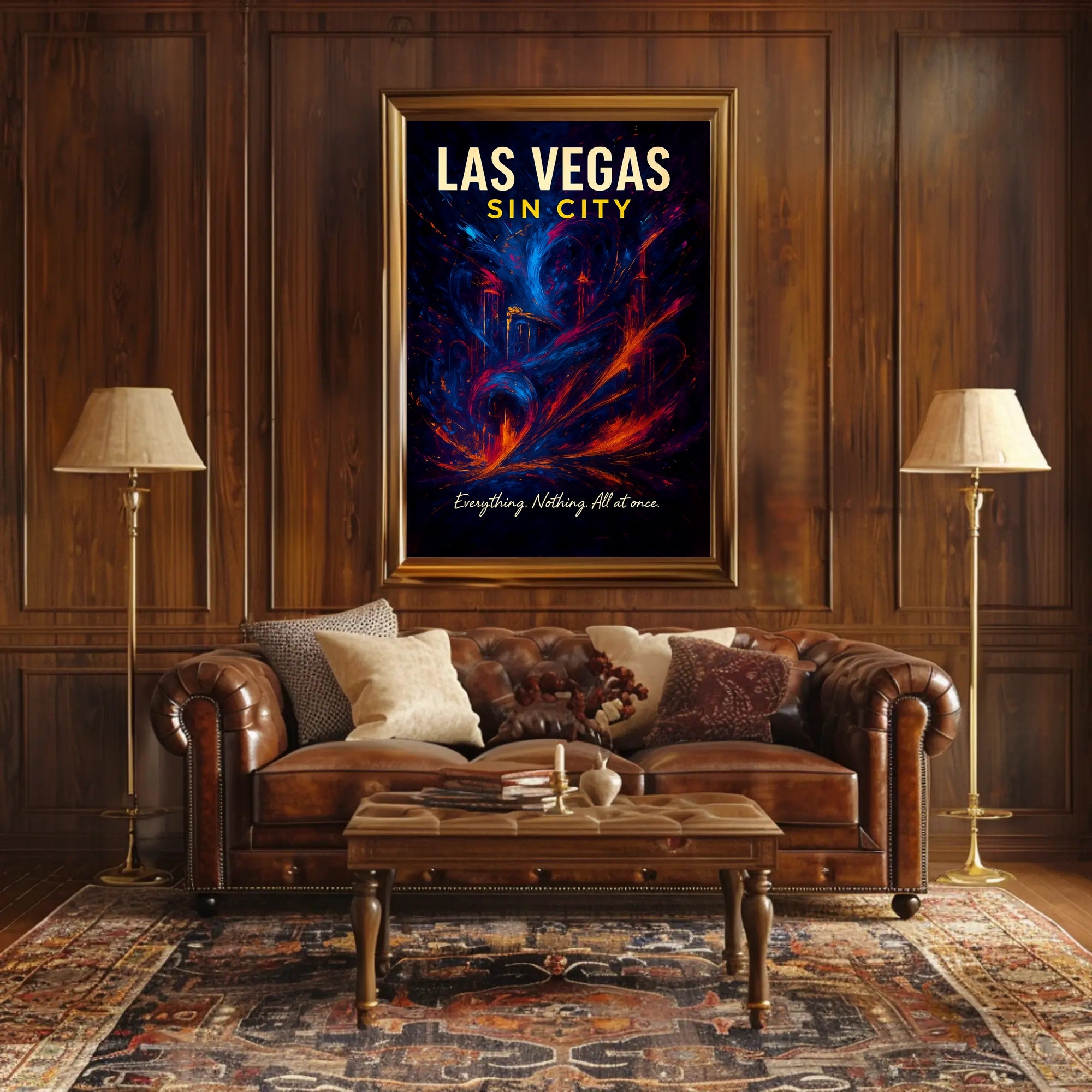 Las Vegas Sin City Vintage Poster Art Print PosterGoat