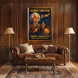 Einstein Vintage Nobel Physics Poster