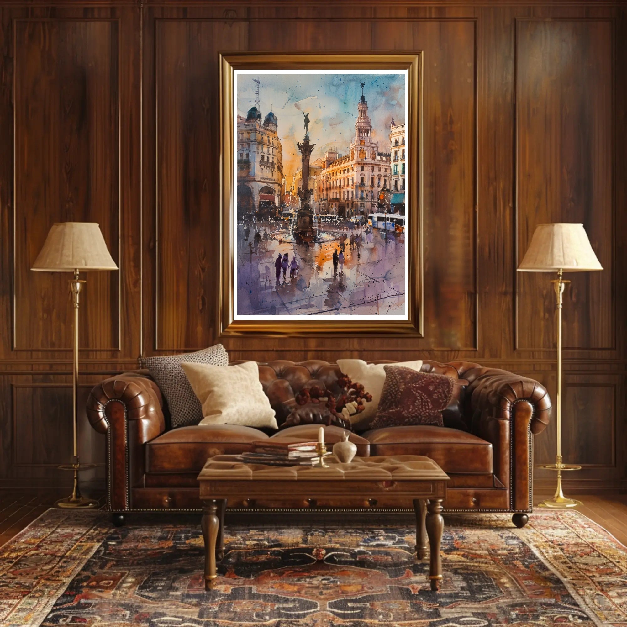 Urban Elegance at Dusk Poster PosterGoat