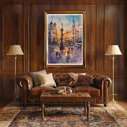 Urban Elegance at Dusk Poster PosterGoat
