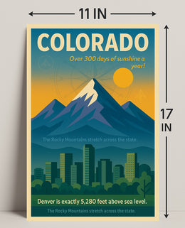 Discover Colorado Wall Art Print PosterGoat