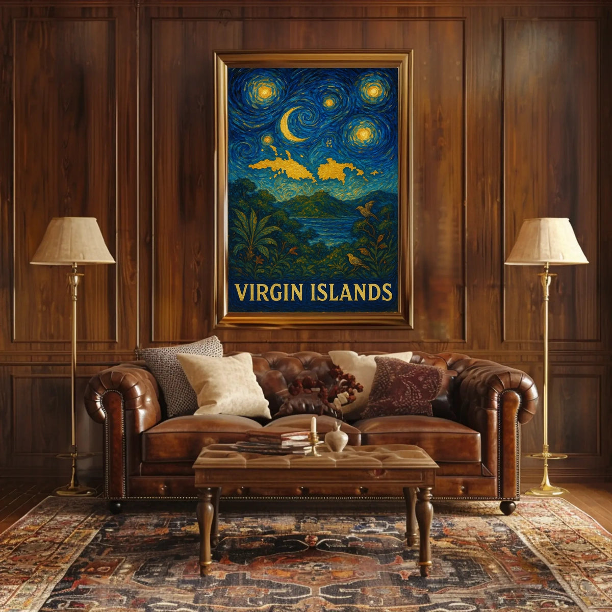 Starry Night Over The Virgin Islands Poster