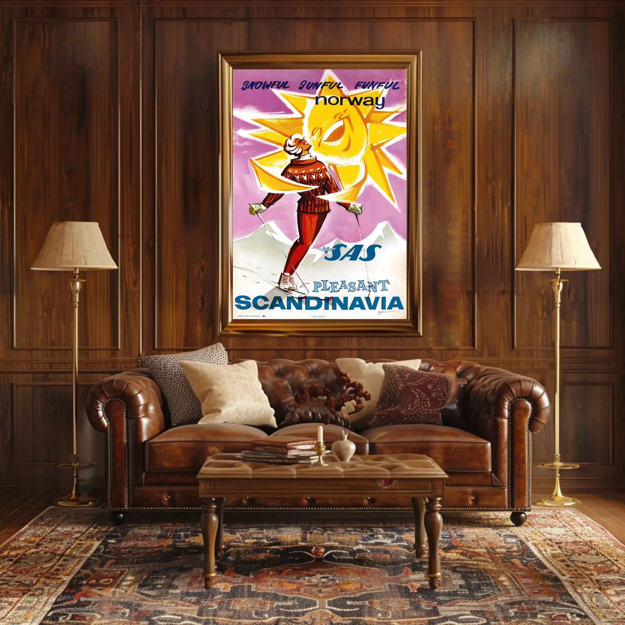 Snowful, Sunful, Funful Norway Poster PosterGoat