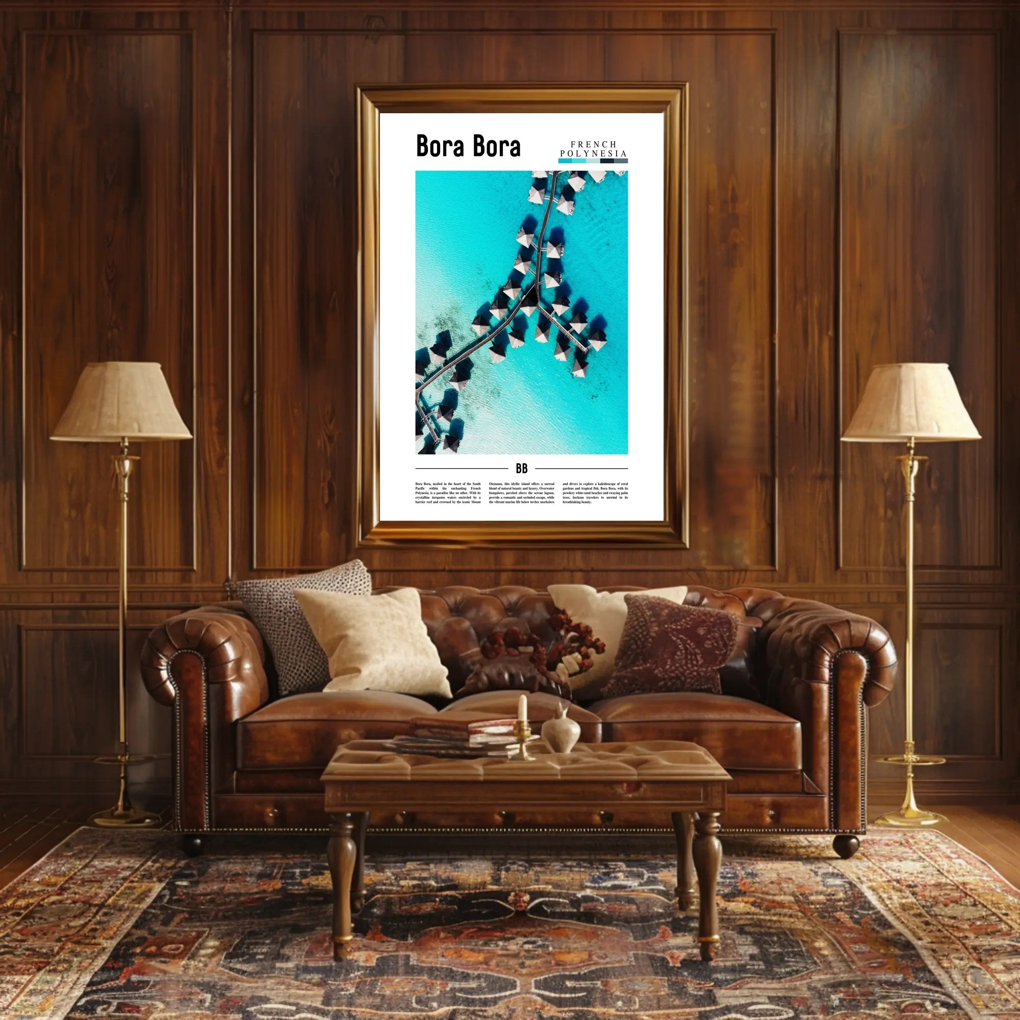 Bora Bora Overwater Paradise Travel Poster PosterGoat