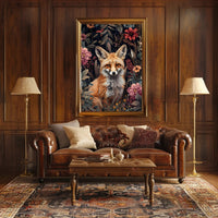 Fox in Floral Wonderland Poster Wall Art