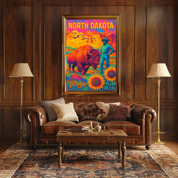 North Dakota A Vibrant Tribute Poster
