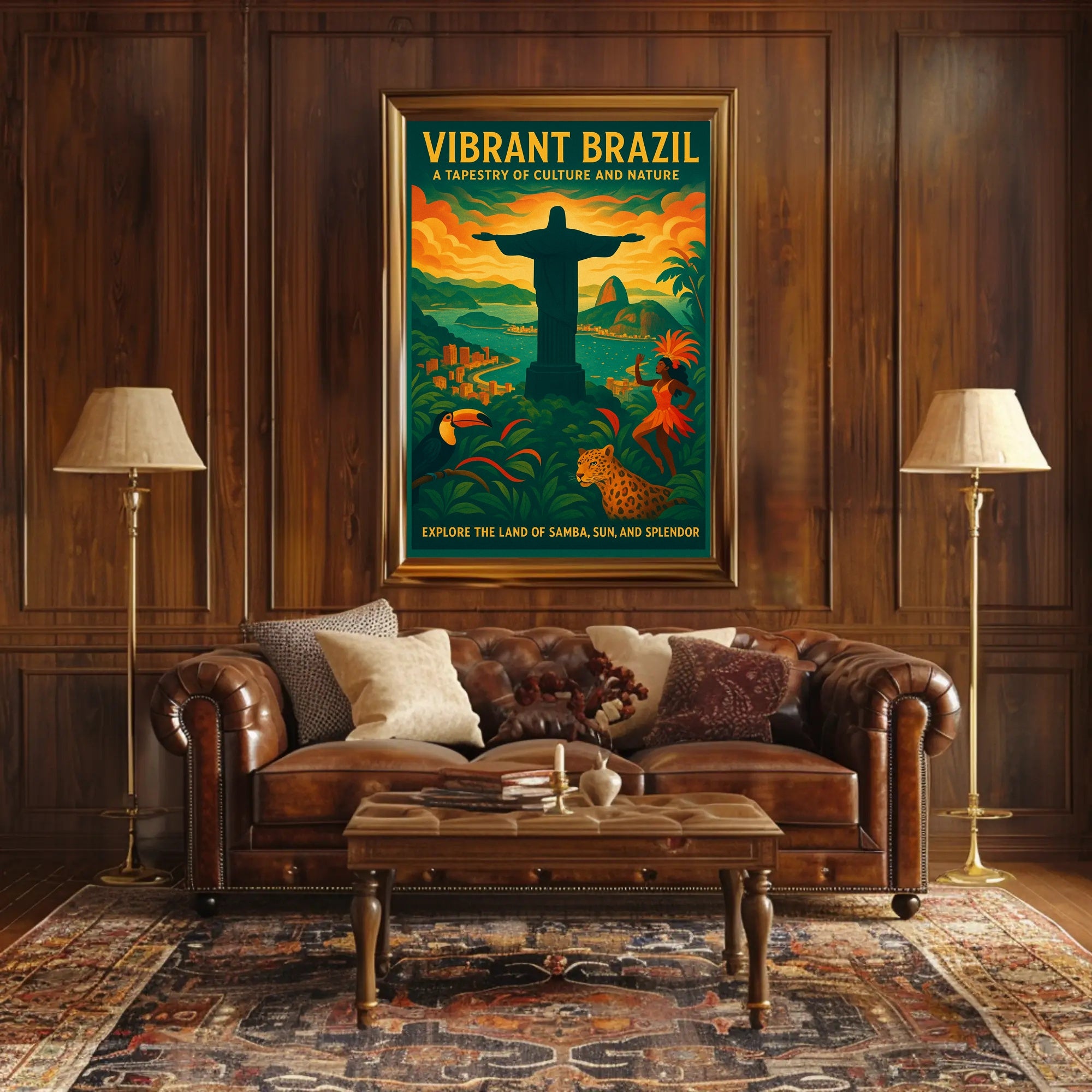 Vibrant Brazil A Tapestry of Culture and Nature Poster