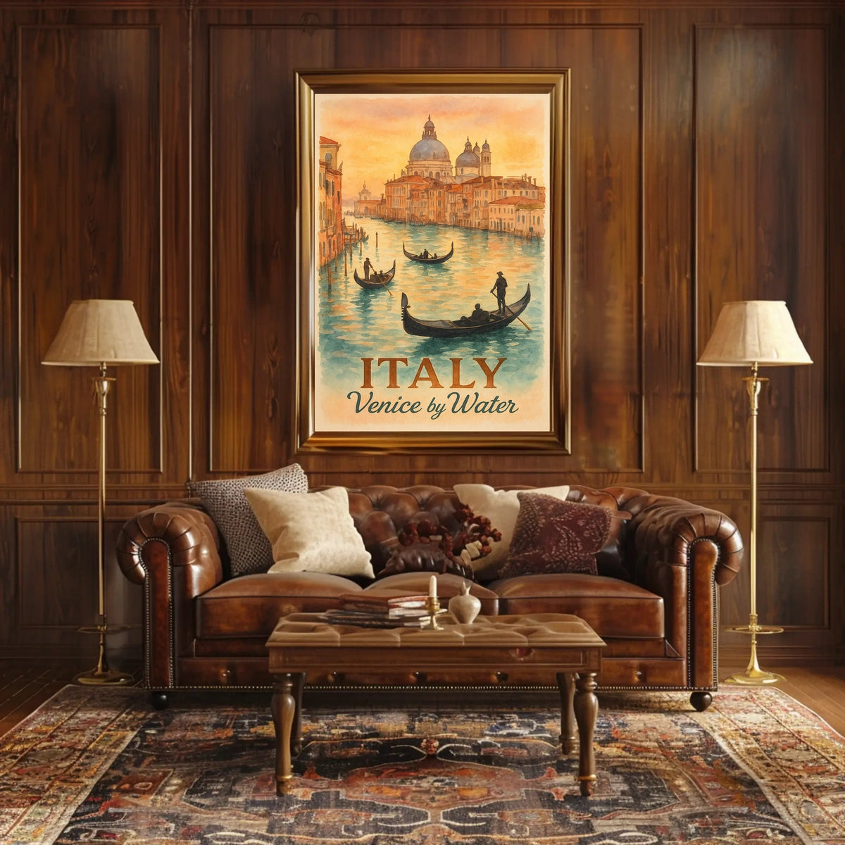 Italy Venice by Water Poster