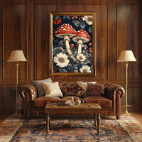 Enchanted Forest Mushrooms Wall Art Print