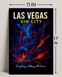 Las Vegas Sin City Vintage Poster Art Print PosterGoat