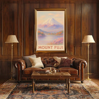 Mount Fuji Tranquil Landscape Abstract Poster