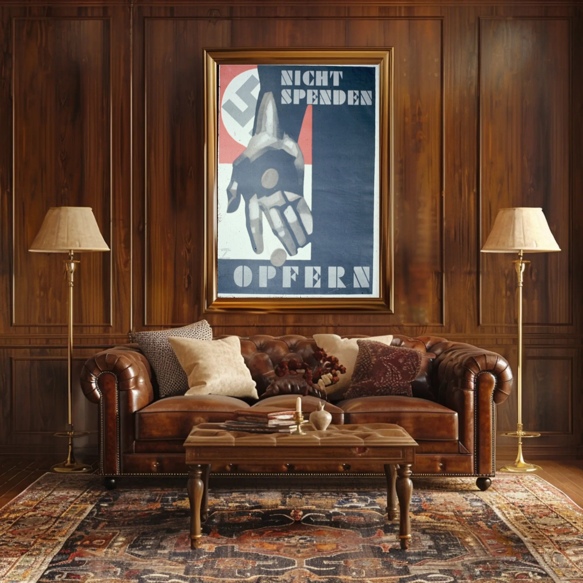 Propaganda Poster with Symbolic Imagery Poster PosterGoat
