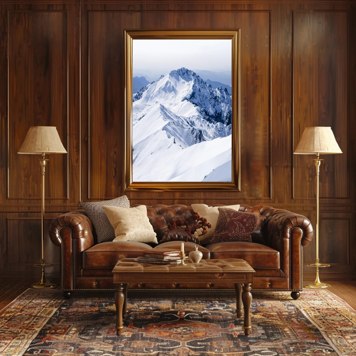 Majestic Winter Peaks Poster